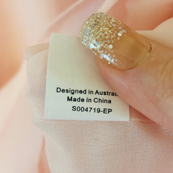 ShowPo Pink  pastel Flounce sleeve Blouse SZ 6 - Picture 6 of 10